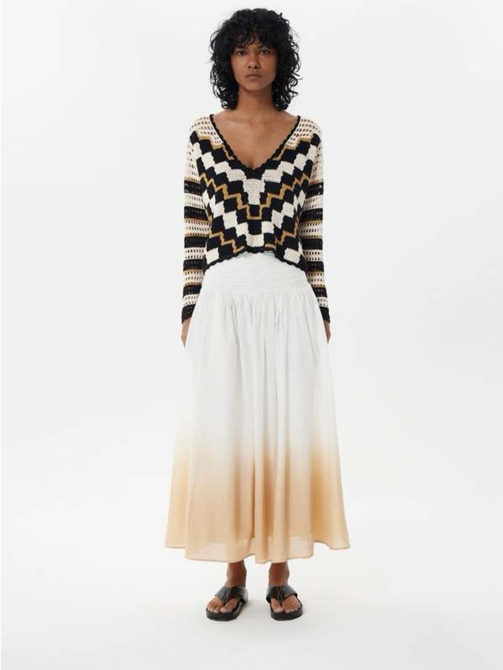 MARIA CHER Ayucho crochet top blouse